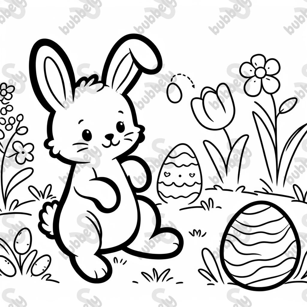 A silhouette of a Easter bunny