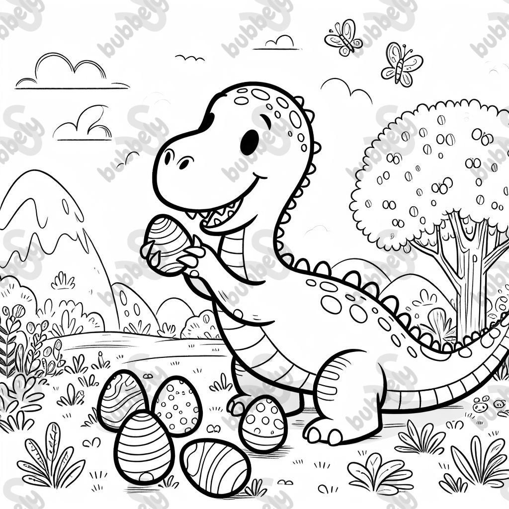 A brachiosaurus eating eggs 