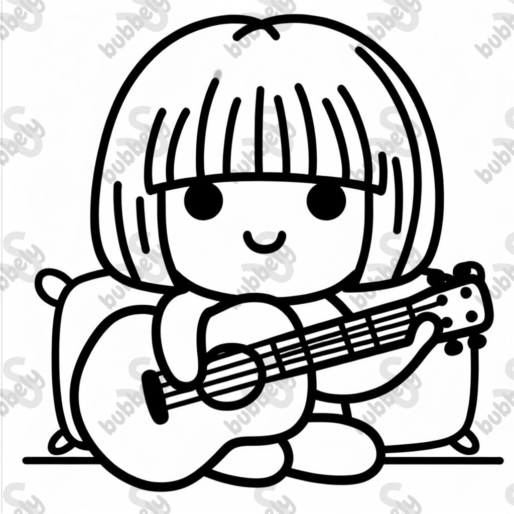 American pop star, with bangs and an acoustic guitar