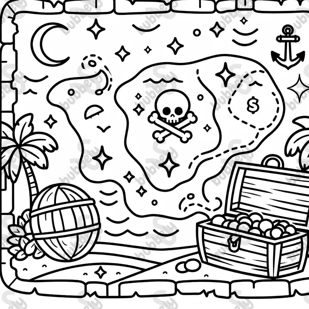 Einfache Schatzkarte