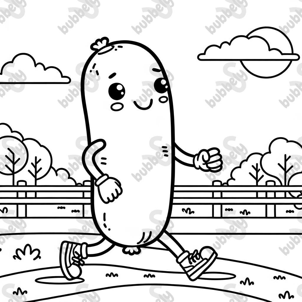 Eine riesen große wurst mit beinen