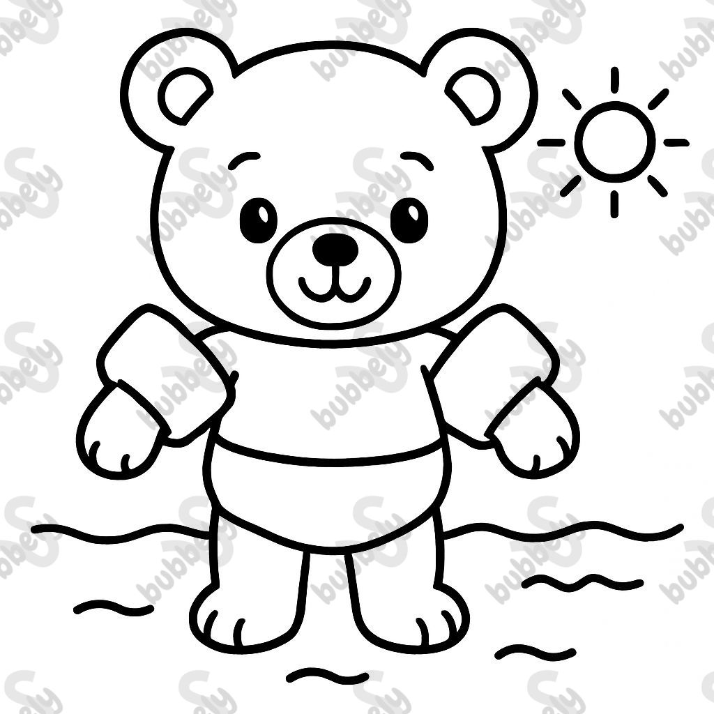 un ours en peluche mignon avec des brassards un ours en peluche mignon avec des brassards