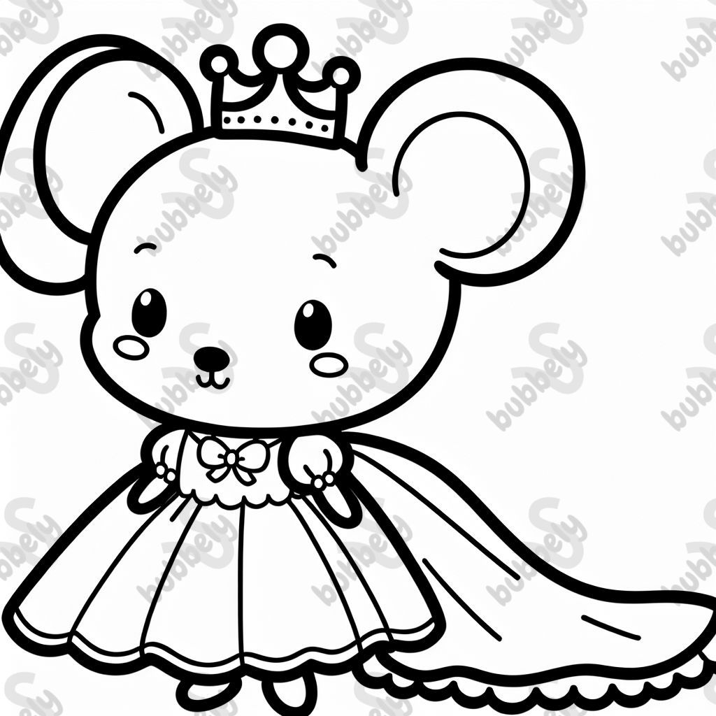  a cute princess mouse wearing a tiara crown