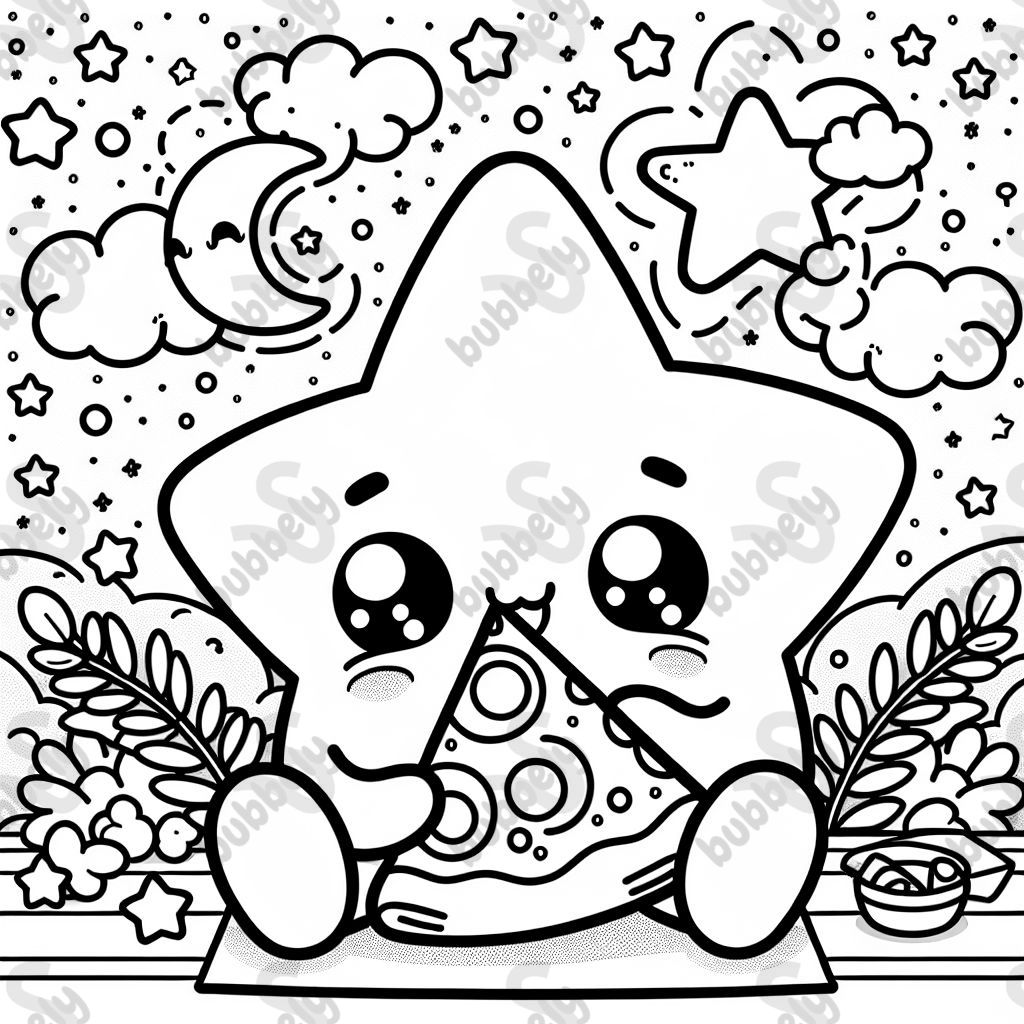 Une étoile mange une pizza Une étoile mange une pizza