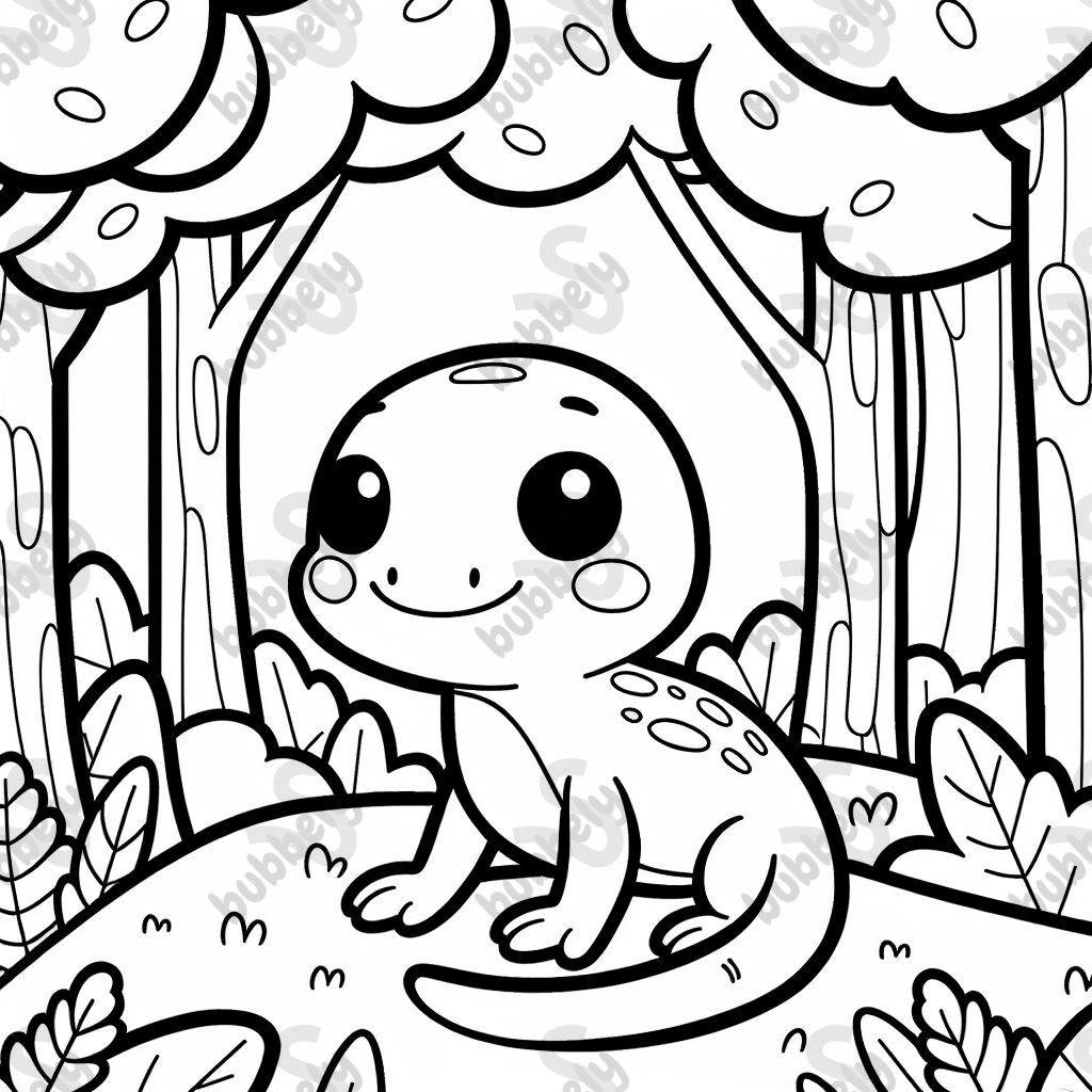 a lizard in the forest