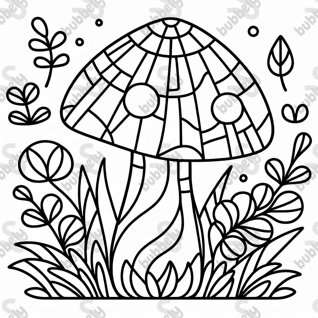 stained glass mushroom