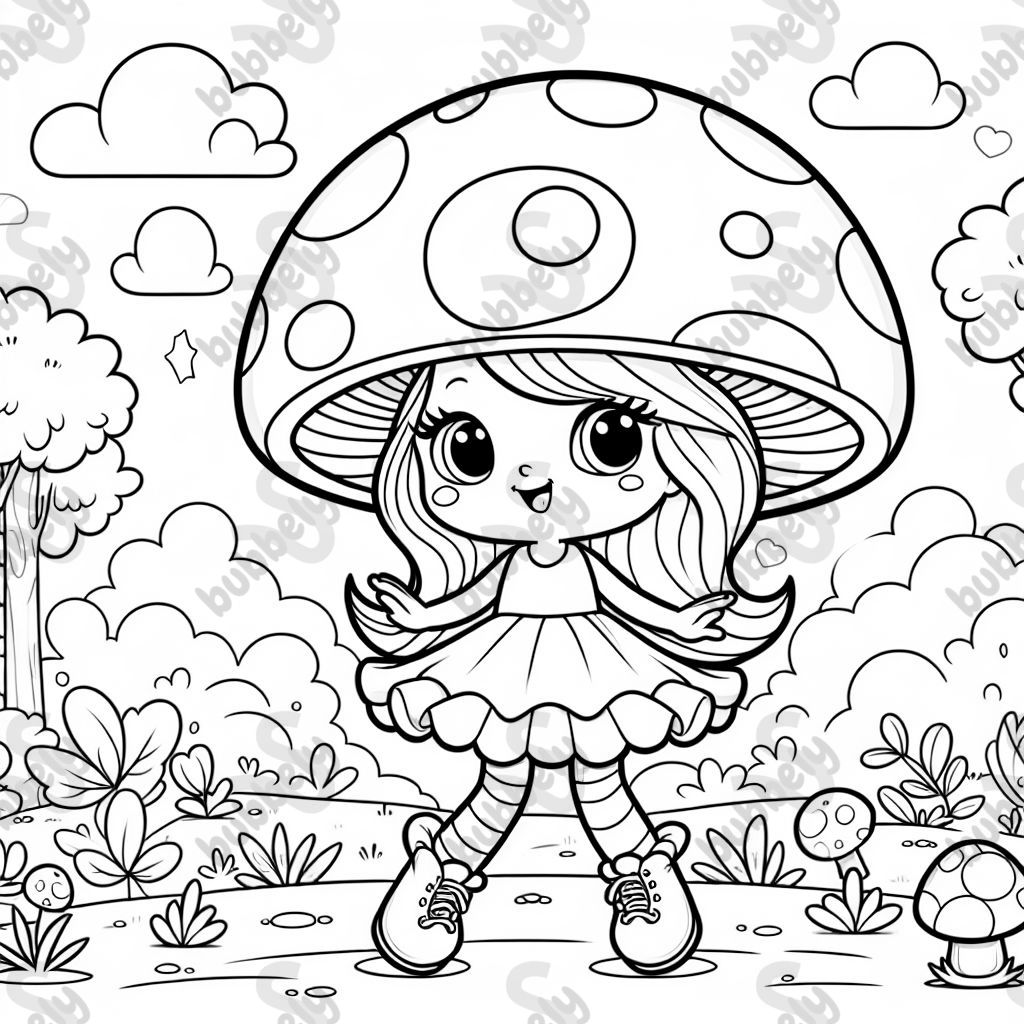 Fairy mushroom girl