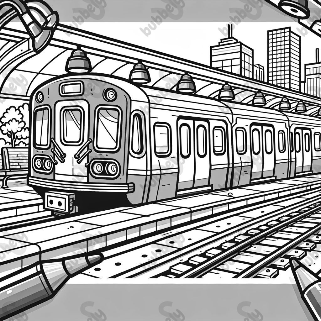 a subway train at union station in toronto