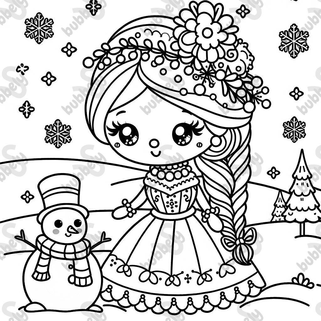 A  girly snowwoman