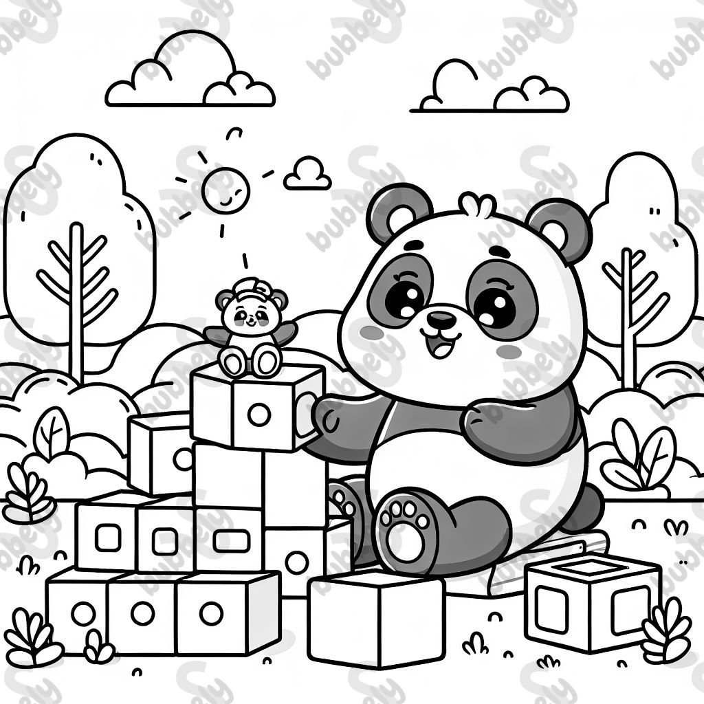 Ein Panda der Minecraft spielt