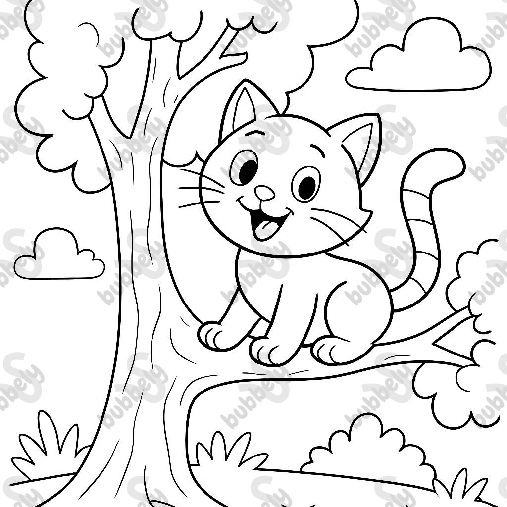 a cat on a tree