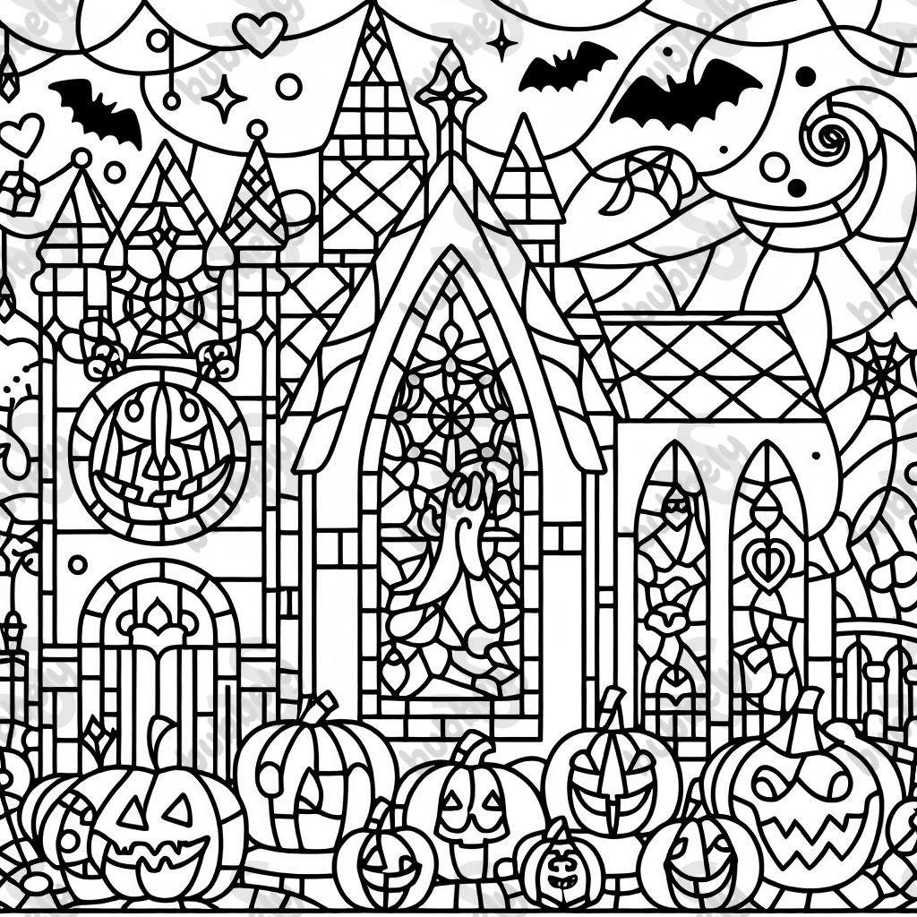 stained glass halloween