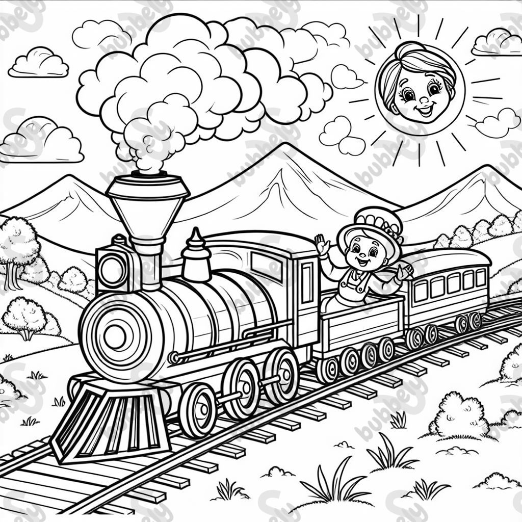 Train maman et train bébé avec Joyeuse Fête des Mères Train maman et train bébé avec Joyeuse Fête des Mères