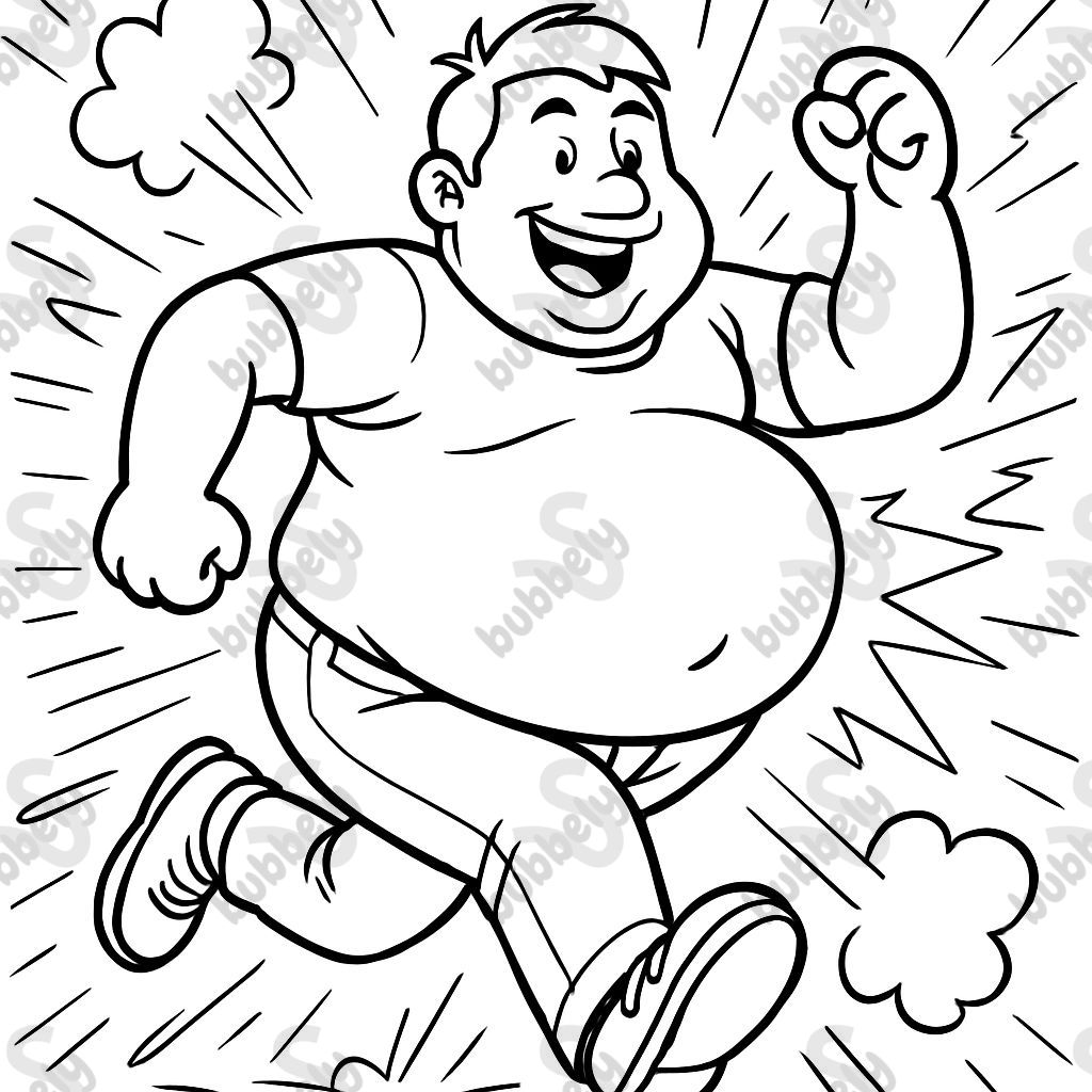 Un homme avec un gros ventre.