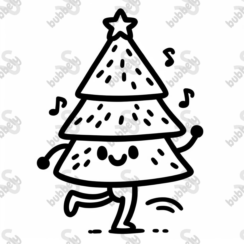 A dancing Christmas tree