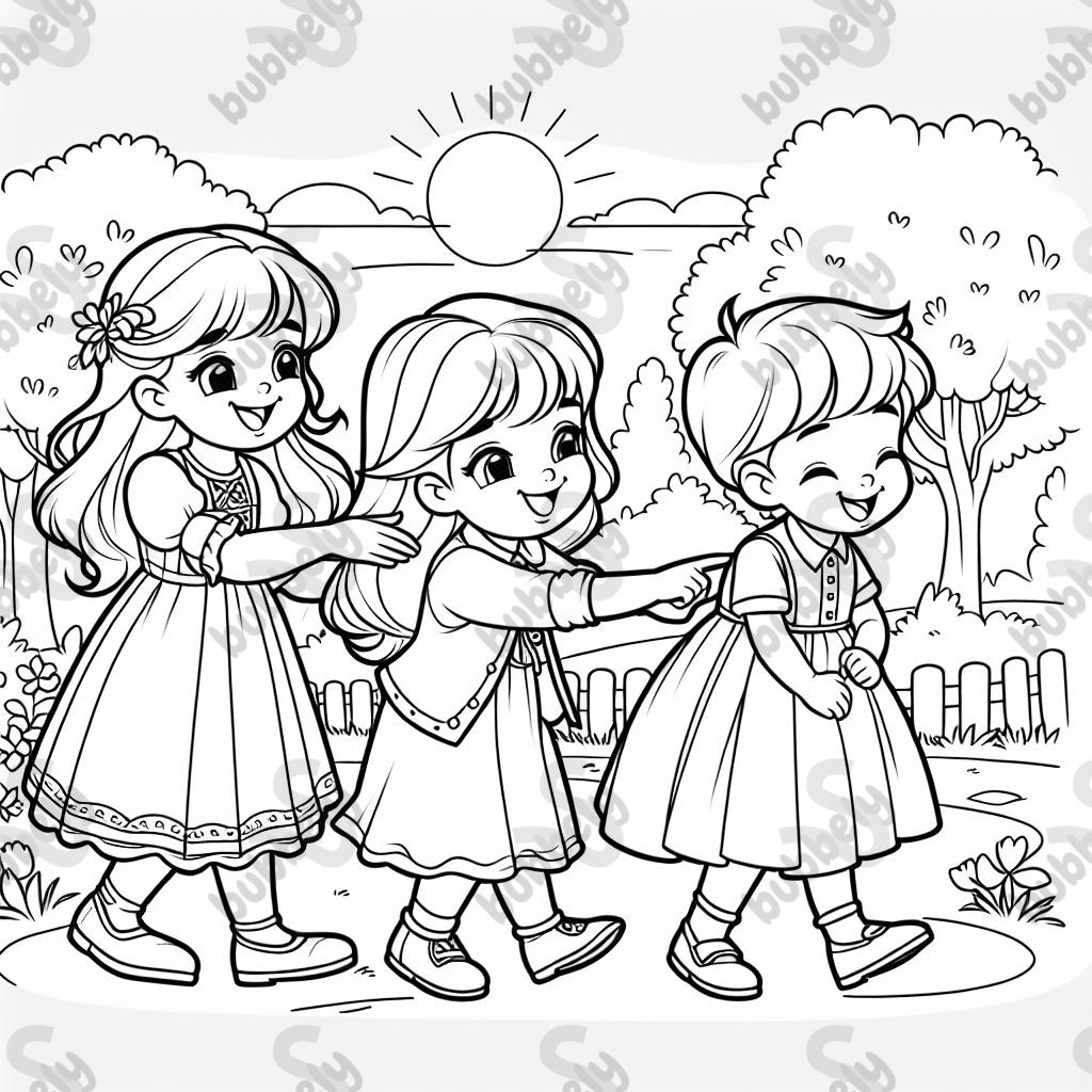 2 sisters with a little brother.