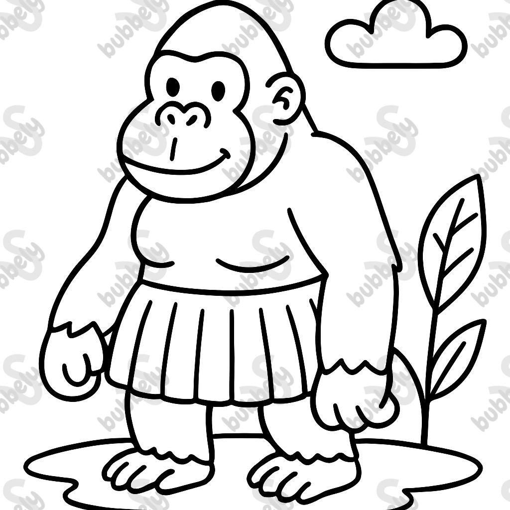 Gorille avec Jupe