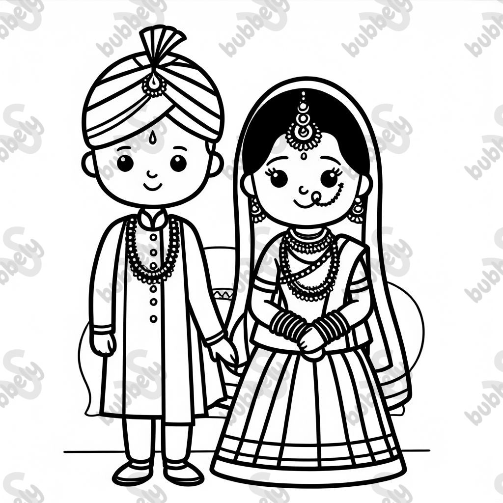 A Indian wedding couple