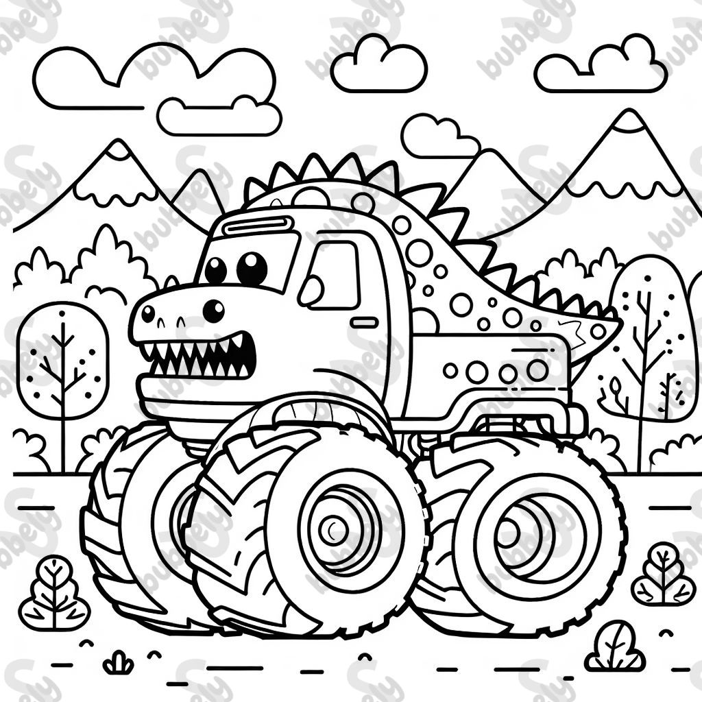 Monster truck dinosaur 