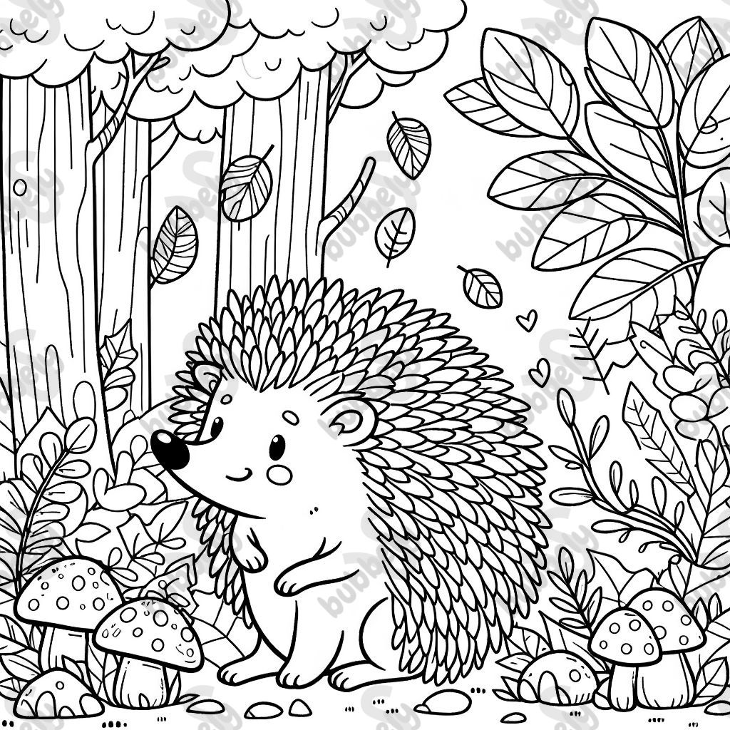 Ein Igel im Wald 