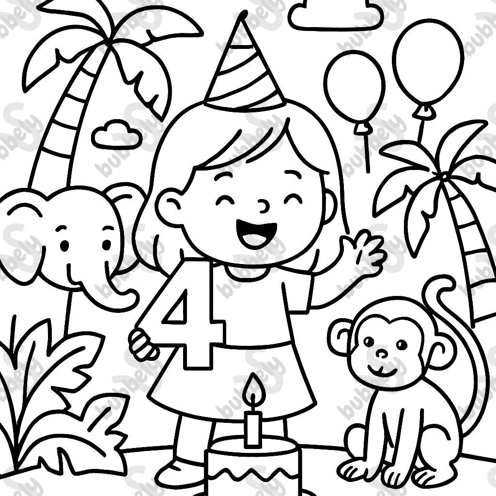 Jungle birthday party for 4 year old girl