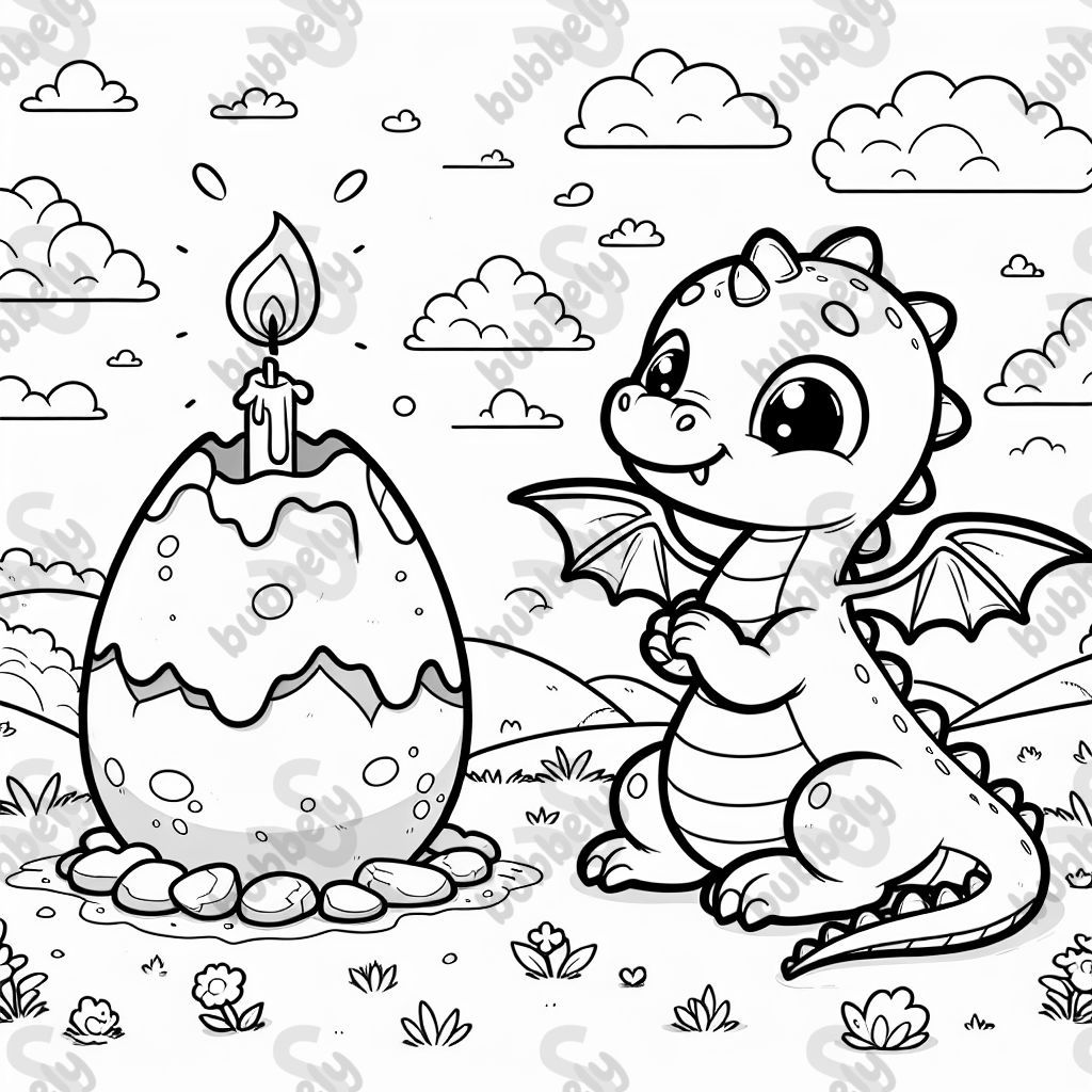 a baby dragon just hatched from an egg