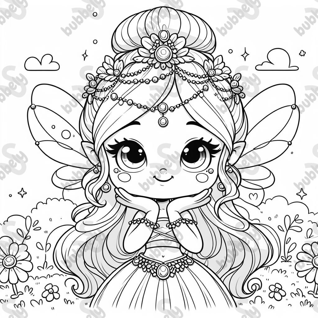 Cute Fairy with jewellery 