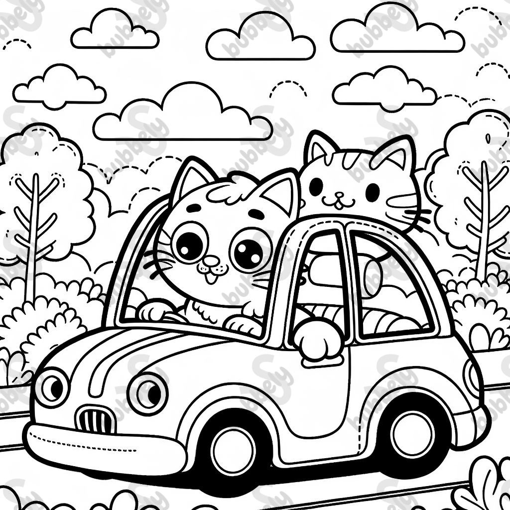 A cat in a car