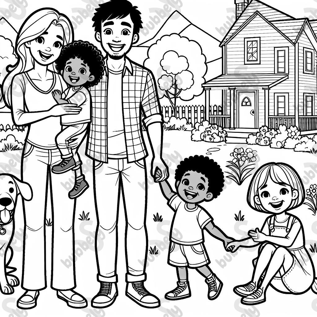 a family with labels