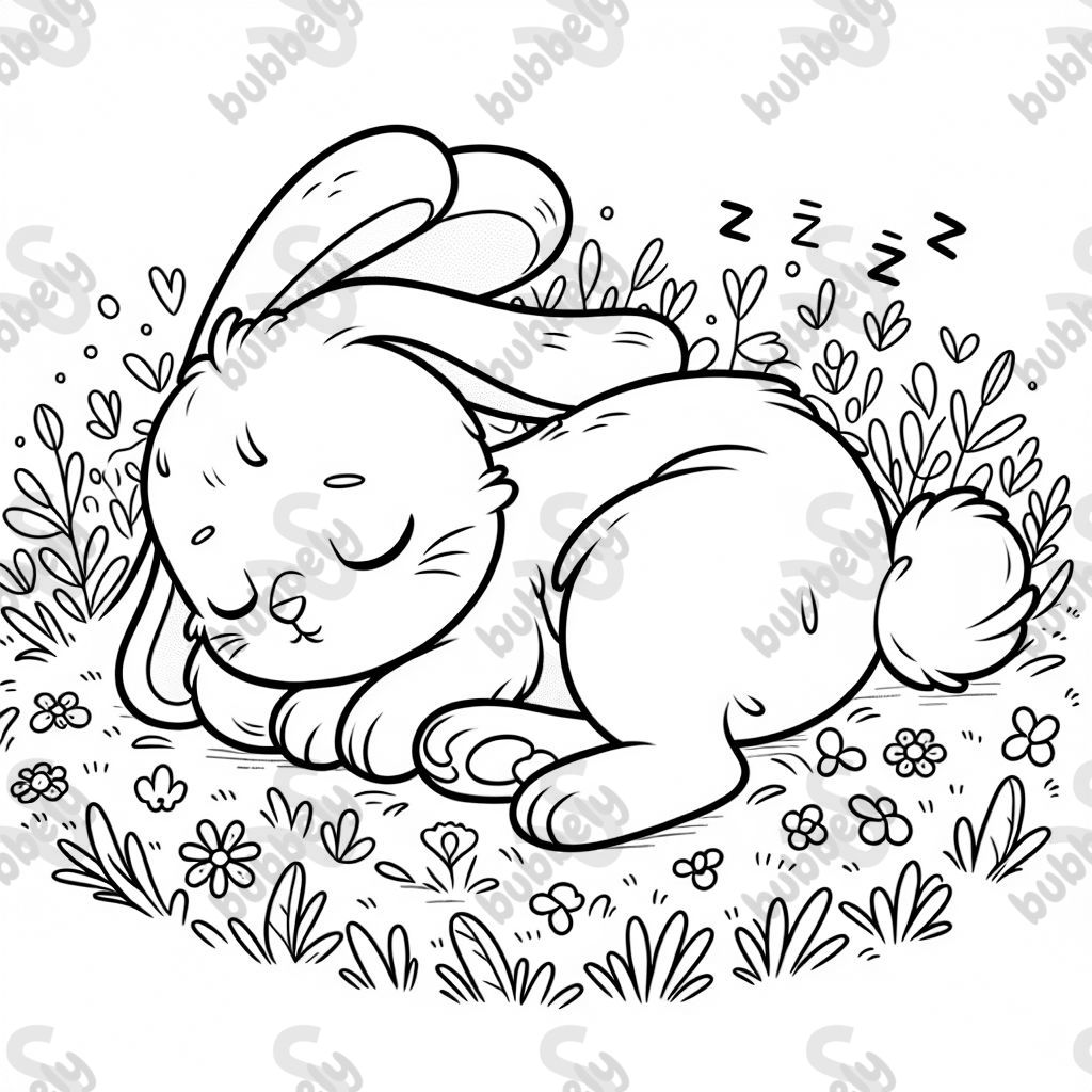 a sleeping bunny