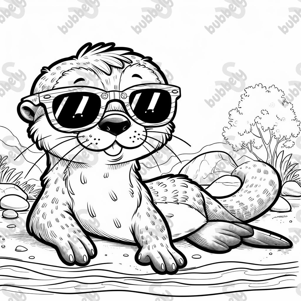 Ottor with sunglasses