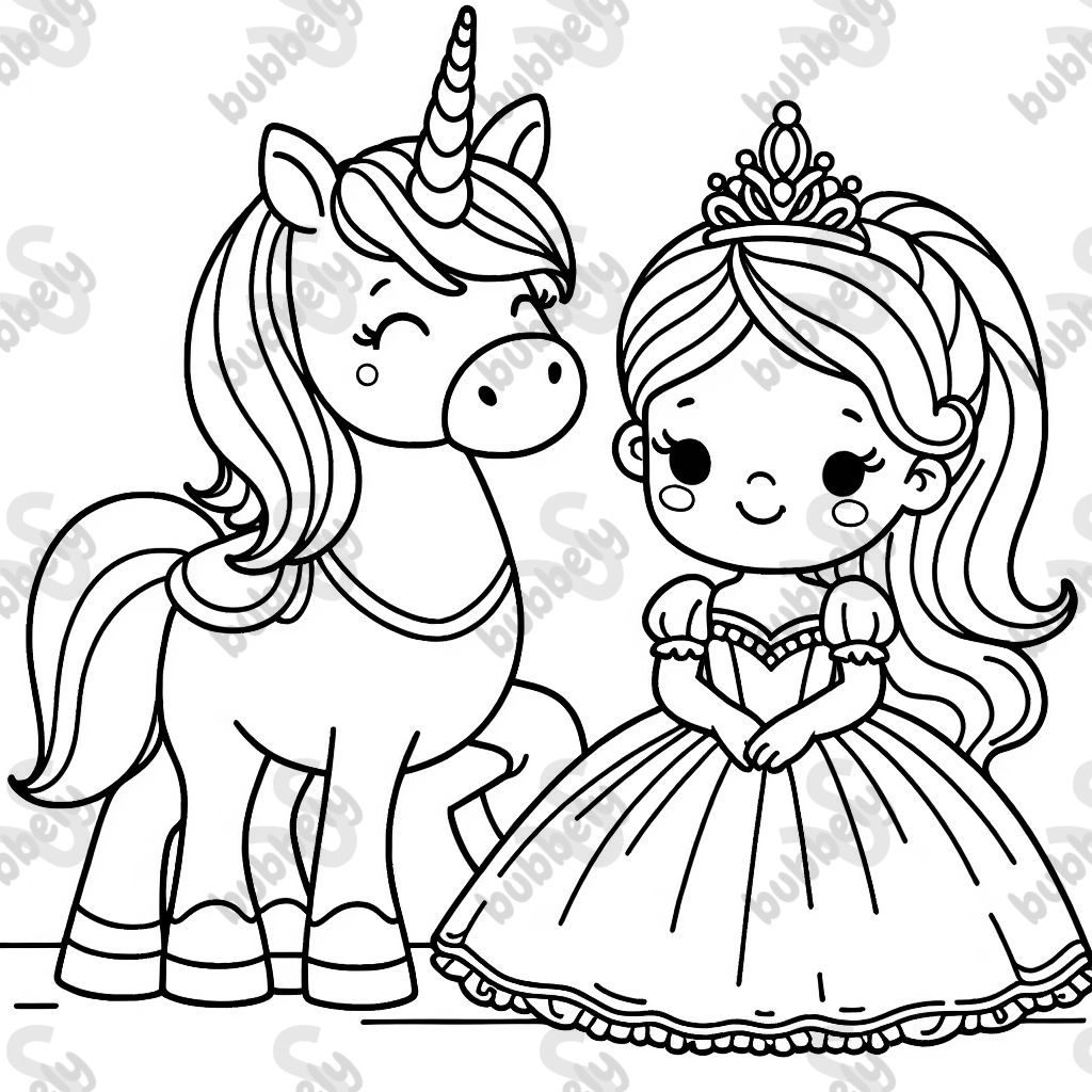 a princess and a unicorn a princess and a unicorn