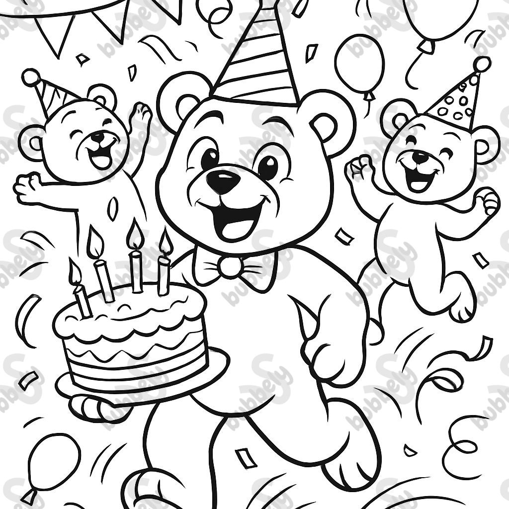 Des ours en peluche à une fête d'anniversaire Des ours en peluche à une fête d'anniversaire