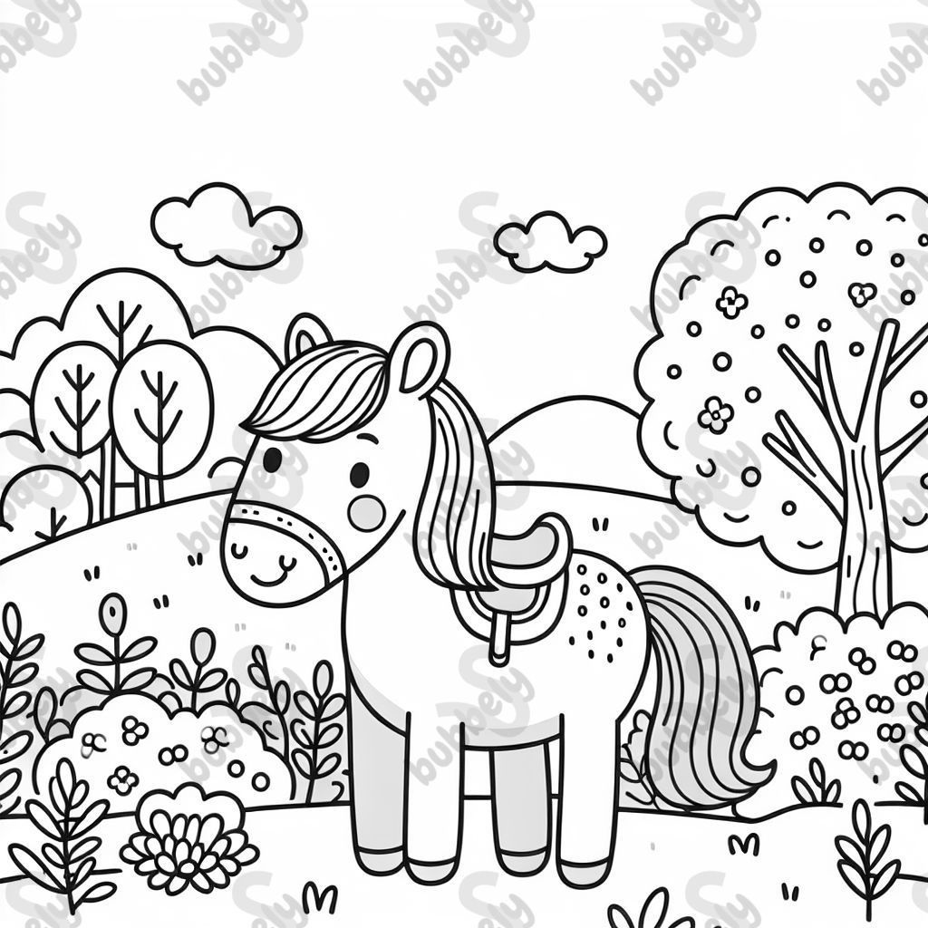 un magnifique cheval dans la nature sans selle