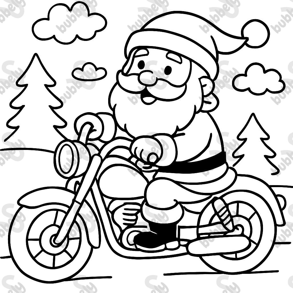 Santa on a Harley Davidson Santa on a Harley Davidson
