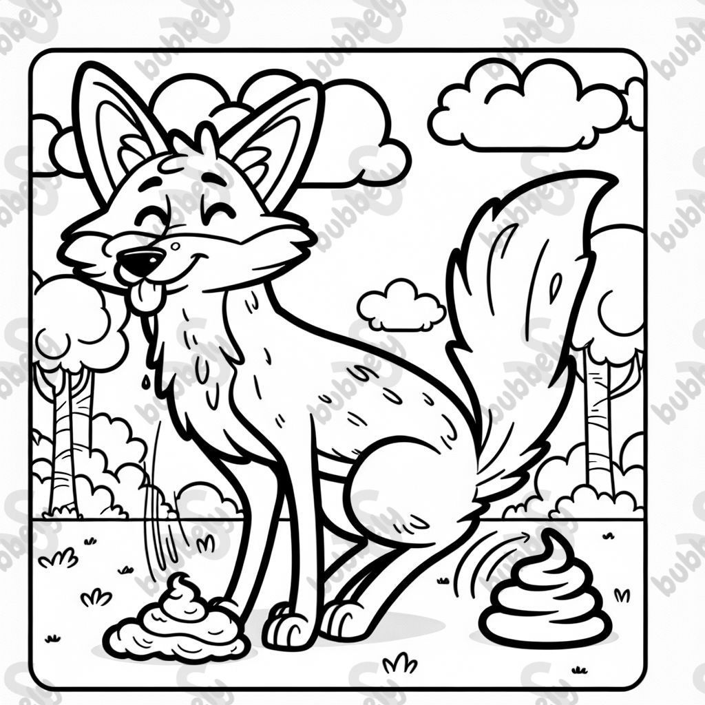 Coyote is poop