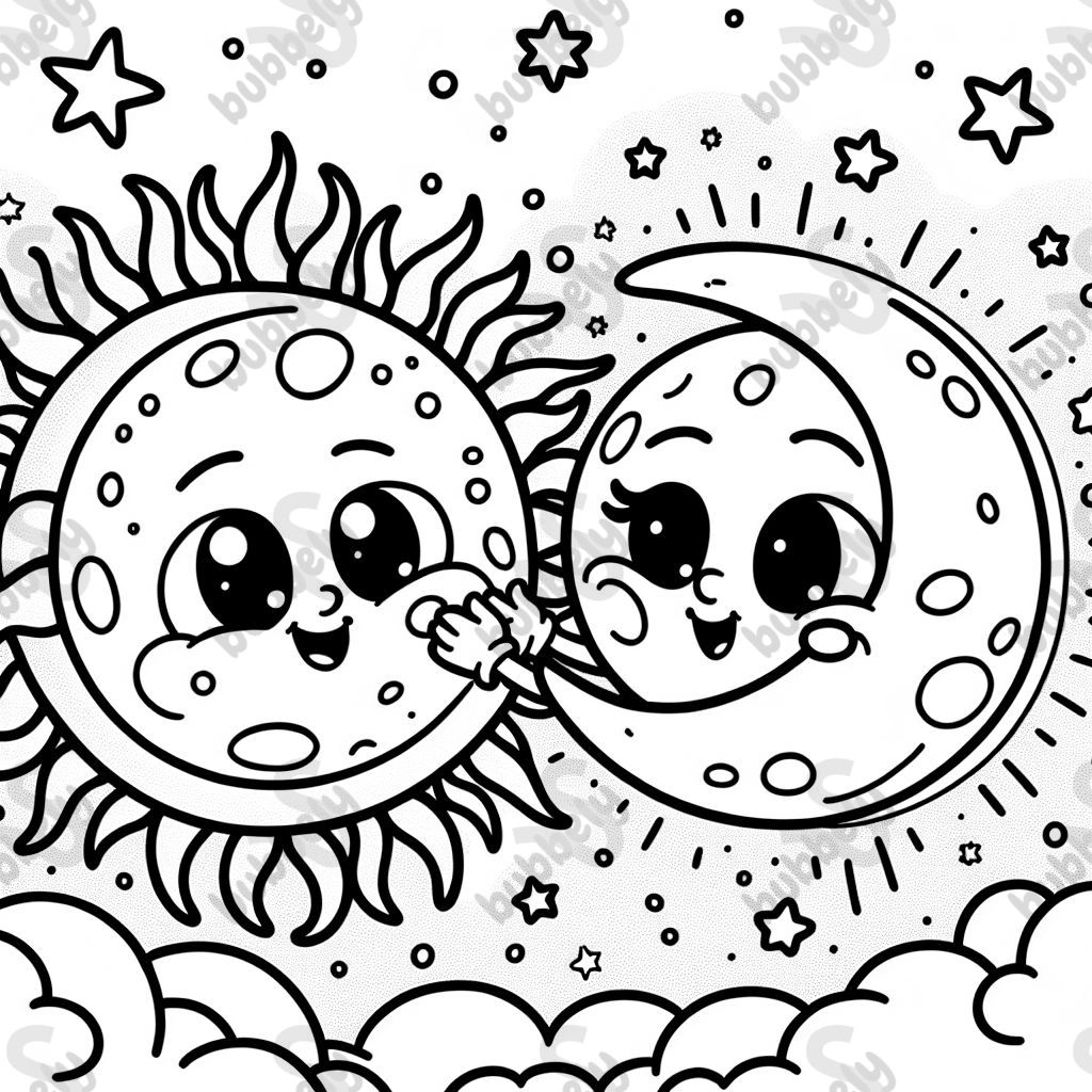 The sun and the moon are friends.