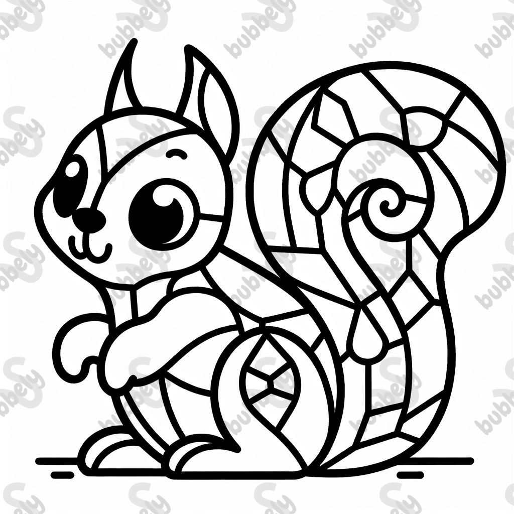 stained glass squirrel 