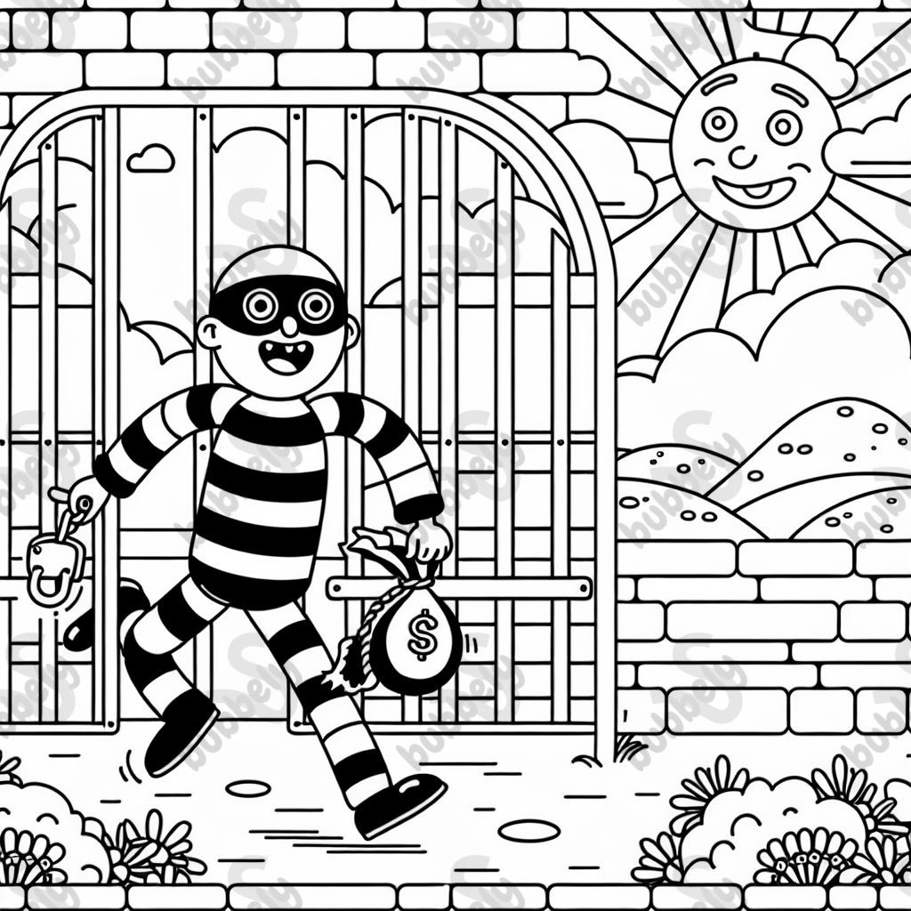 a thief breaking out of prison