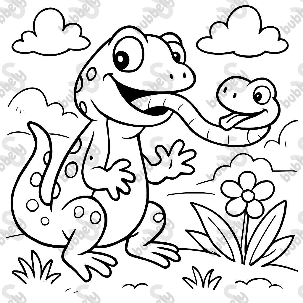 lézard mangeant un serpent