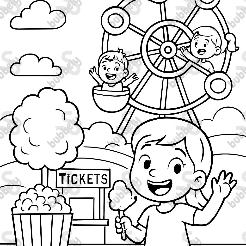 Popcorn tickets de grande roue barbe à papa Popcorn tickets de grande roue barbe à papa