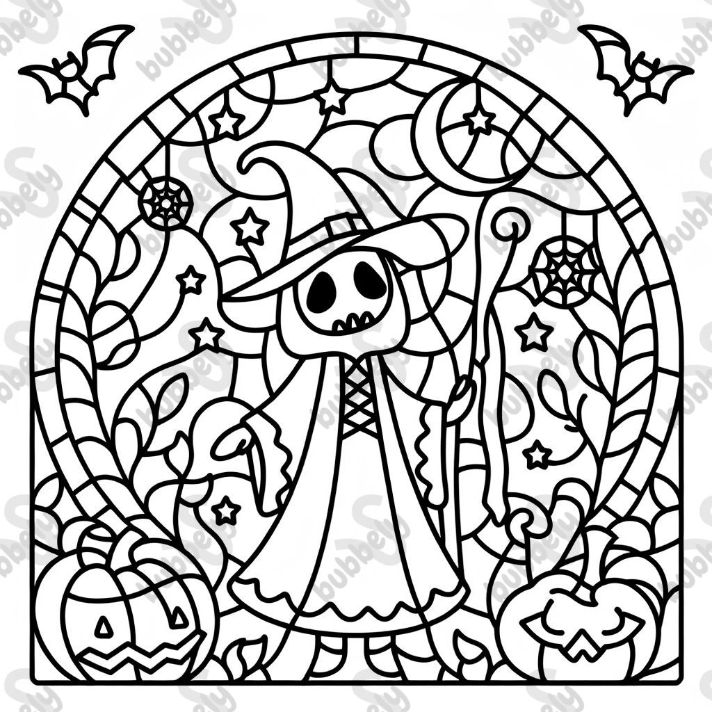 halloween stained glass