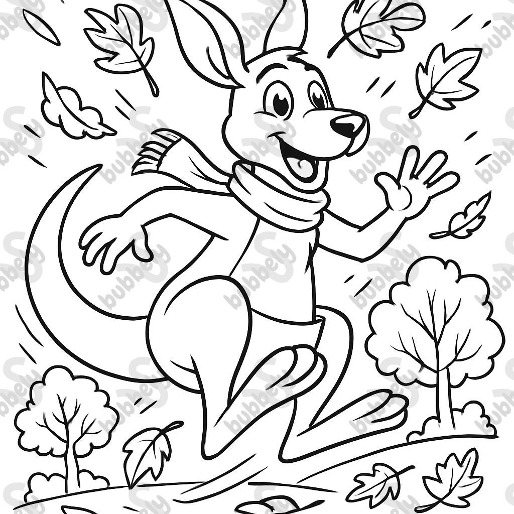 kangaroo in autumn