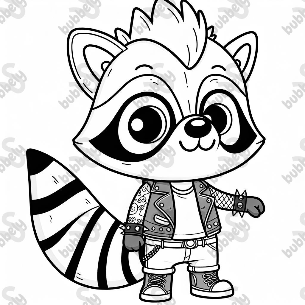One punk raccoon