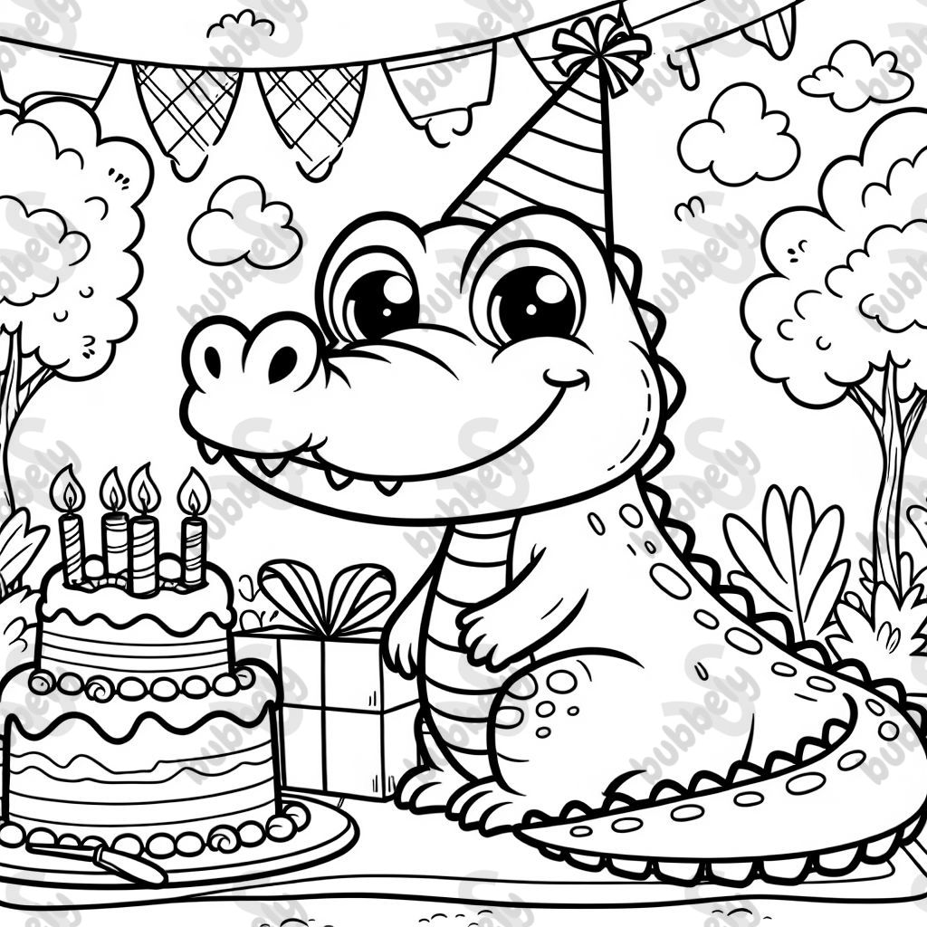 Ein Geburtstagskrokodil