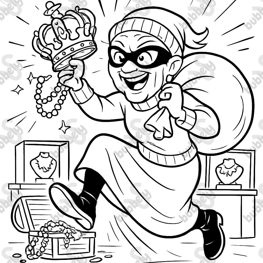 Crowns, jewels, jewelry with the gangster grandma