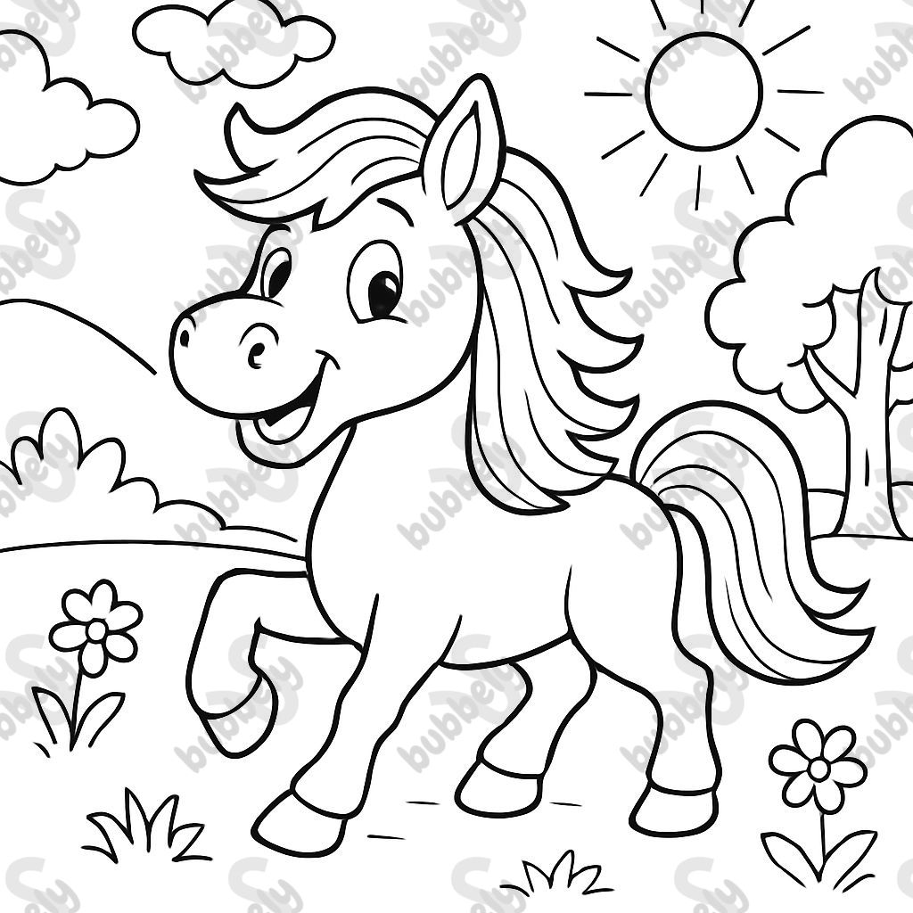 Un cheval avec des cheveux argentés