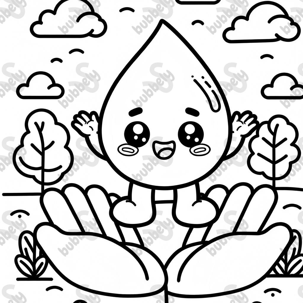 Oil in hands - a creative and fun idea for a children's coloring page. Oil in hands - a creative and fun idea for a children's coloring page.