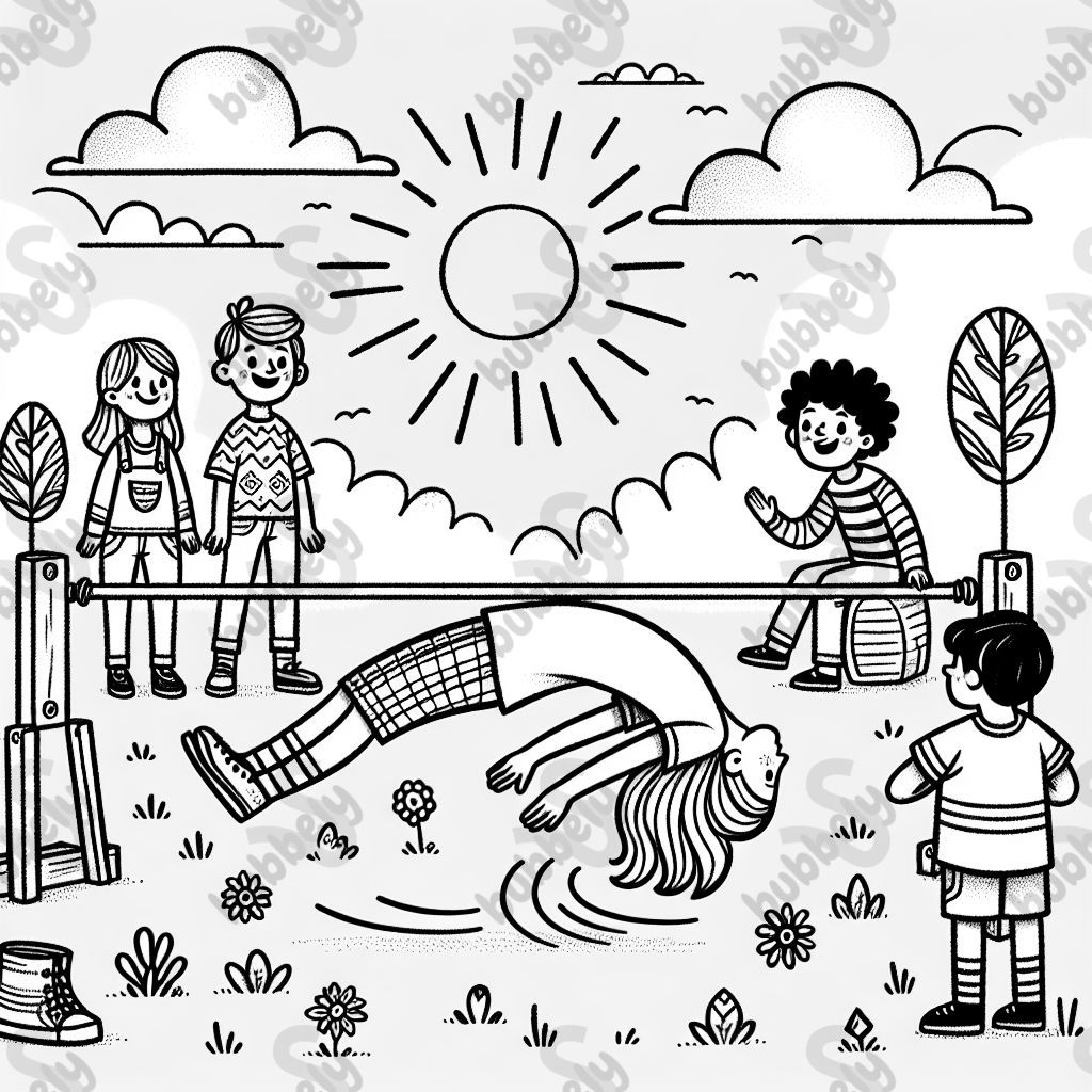 enfants jouant au limbo