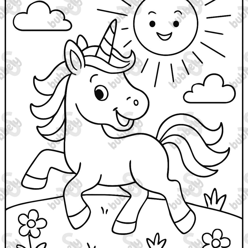 a unicorn in the sunshine